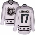 Mens Reebok Philadelphia Flyers #17 Wayne Simmonds Authentic White Metropolitan Division 2017 All-Star NHL Jersey