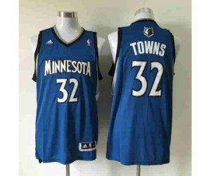 nba minnesota timberwolves #32 towns blue[revolution 30 swingman]