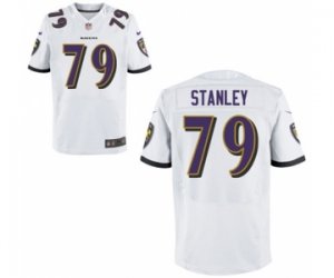 Mens Nike Baltimore Ravens #79 Ronnie Stanley Elite White NFL Jersey