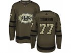 Adidas Montreal Canadiens #77 Pierre Turgeon Green Salute to Service Stitched NHL Jersey