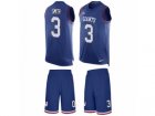 Mens Nike New York Giants #3 Geno Smith Limited Royal Blue Tank Top Suit NFL Jersey