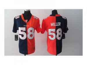 Nike Women Denver Broncos #58 Von Miller blue-orange[Elite split]