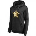 Womens Houston Astros Gold Collection Pullover Hoodie Black