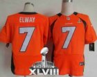 Nike Denver Broncos #7 John Elway Orange Team Color Super Bowl XLVIII NFL Elite Jersey