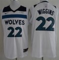 Timberwolves #22 Andrew Wiggins White Authentic Jersey