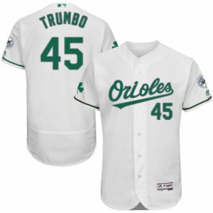 Men\'s Majestic Baltimore Orioles #45 Mark Trumbo White Celtic Flexbase Authentic Collection MLB Jersey