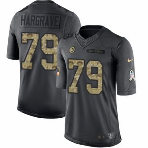 Mens Nike Pittsburgh Steelers #79 Javon Hargrave Limited Black 2016 Salute to Service NFL Jersey