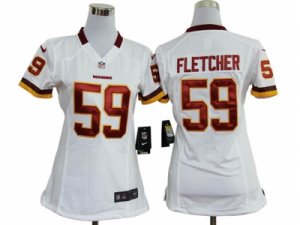 Nike Women NFL Washington Redskins #59 London Fletcher White Jerseys