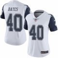 Women's Nike Dallas Cowboys #40 Bill Bates Limited White Rush NFL Jersey