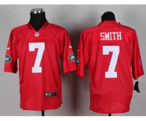 Nike new york jets #7 smith red jerseys[Elite]