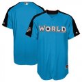 Mens Team World Majestic Blue 2017 MLB All-Star Futures Game Authentic On-Field Jersey