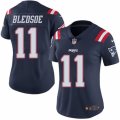 Women's Nike New England Patriots #11 Drew Bledsoe Limited Navy Blue Rush NFL Jersey