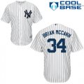 Men's Majestic New York Yankees #34 Brian McCann Replica White Home MLB Jersey