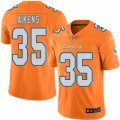 Youth Nike Miami Dolphins #35 Walt Aikens Limited Orange Rush NFL Jersey