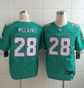 Nike Miami Dolphins #28 Mccain green Jerseys(Elite)