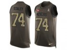 Mens Nike San Francisco 49ers #74 Joe Staley Limited Green Salute to Service Tank Top NFL Jersey