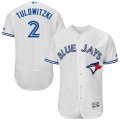 2016 Men Toronto Blue Jays #2 Troy Tulowitzki Majestic White Flexbase Authentic Collection Player Jersey