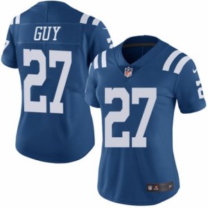 Women\'s Nike Indianapolis Colts #27 Winston Guy Limited Royal Blue Rush NFL Jersey