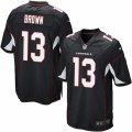 Mens Nike Arizona Cardinals #13 Jaron Brown Game Black Alternate NFL Jersey