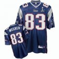New England Patriots #83 Wes Welker 2012 Super Bowl XLVI blue