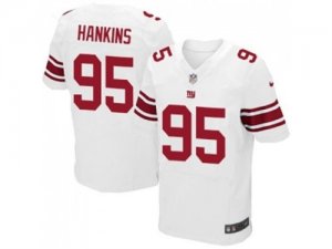 Mens Nike New York Giants #95 Johnathan Hankins Elite White Jersey