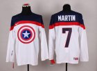 NHL Olympic Team USA #7 Paul Martin White Captain America Fashion Stitched Jerseys