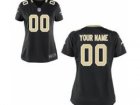 Women's Nike New Orleans Saints Customized Game Team black Jerseys