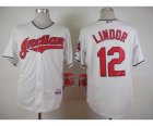 mlb jerseys cleveland indians #12 lindor white