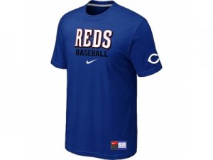 Cincinnati Reds Blue Nike Short Sleeve Practice T-Shirt