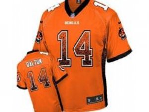 Nike Cincinnati Bengals #14 Andy Dalton Orange Jerseys(Elite Drift Fashion)