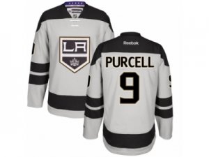 Mens Reebok Los Angeles Kings #9 Teddy Purcell Authentic Gray Alternate NHL Jersey