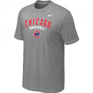 Nike MLB Chicago Cubs 2014 Home Practice T-Shirt - Light Grey