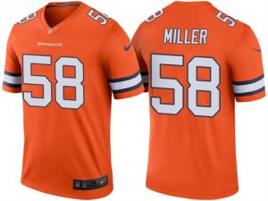 Denver Broncos #58 Von Miller Orange Color Rush Legend Jersey