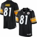 Men's Nike Pittsburgh Steelers #81 Jesse James Limited Black Team Color NFL Jersey