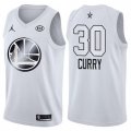 Warriors #30 Stephen Curry Jordan Brand White 2018 All-Star Game Swingman Jersey