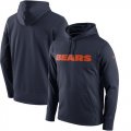 Chicago Bears Nike Circuit Wordmark Essential Performance Pullover Hoodie Navy