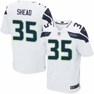 Men\'s Nike Seattle Seahawks #35 DeShawn Shead Elite White NFL Jersey