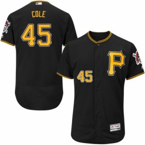 Men\'s Majestic Pittsburgh Pirates #45 Gerrit Cole Black Flexbase Authentic Collection MLB Jersey