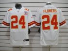 Nike Kansas City Chiefs #24 Flowers White Colors Eilte Jerseys