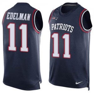 Nike New England Patriots #11 Julian Edelman Navy Blue Team Color Men Stitched NFL Limited Tank Top Jersey