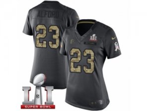 Womens Nike Atlanta Falcons #23 Robert Alford Limited Black 2016 Salute to Service Super Bowl LI 51 NFL Jersey