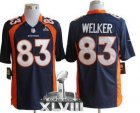 Nike Denver Broncos #83 Wes Welker Navy Blue Alternate Super Bowl XLVIII NFL Game Jersey