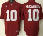 Alabama Crimson Tide #10 AJ McCarron Red Limited Stitched NCAA Jersey