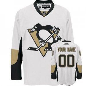 Customized Pittsburgh Penguins Jersey White Road Man Hockey