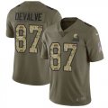 Nike Browns #87 Seth DeValve Olive Camo Salute To Service Limited Jersey