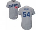 Mens Majestic Los Angeles Dodgers #54 Sergio Romo Grey Flexbase Authentic Collection MLB Jersey