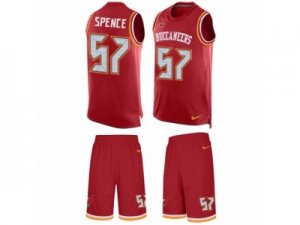 Mens Nike Tampa Bay Buccaneers #57 Noah Spence Limited Red Tank Top Suit NFL Jersey