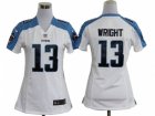 Nike Women NFL Tennessee Titans #13 Kendall Wright white Jerseys