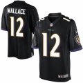 Mens Nike Baltimore Ravens #12 Mike Wallace Limited Black Alternate NFL Jersey