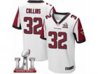 Mens Nike Atlanta Falcons #32 Jalen Collins Elite White Super Bowl LI 51 NFL Jersey